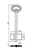 ЭТК-2Н (левый паз 100x16x30,2мм) (5,9мм) (ETK2D / DV642)