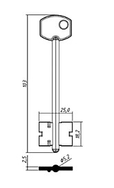 ЦЕРБЕР-3Н (длинный 103x18,2x25мм) (5,2мм) (CRE3D / DV276)