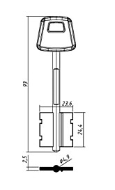 ЧИЗА-1ПЛ (93x24,4x23,6мм) (4,9мм) (CIZ5DP / CI-5РG / 5CS10P / 2CI8P97 / DV197)