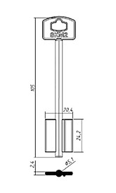 СЕКЬЮРЕМ-2 (105x24,2x20,4мм) (5,1мм) (SKM2D / DV171)