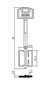 СЕКЬЮРЕМ-3 (95x24,2x21мм) (4,3мм) (SKM3D / DV172)