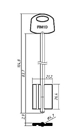 ФИАМ-1 (104,8x26,4x21,2мм) (4,7мм) (FIM1D / FM-20G / 5FI23P / 2FM20 / DV474)
