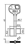КАВИ-1Н ((65x10,4мм)(60x15,2мм)x22мм)) (5,7мм) (3,6мм) (KVI1D / DV601)