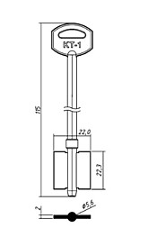КТ-1 (115x22,3x22мм) (5,6мм) (КТ1D / DV099)