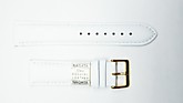 Ремешки для часов "Nagata" (размер 22мм) Белый, Гладкий, пряж. Золото