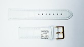 Ремешки для часов "Nagata" (размер 22мм) Белый, Кроко, пряж. Золото