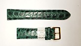Ремешки для часов "Nagata" (размер 22мм) Зеленый, Кроко, пряж. Золото
