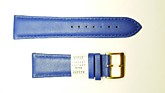 Ремешки для часов "Nagata" (размер 24мм) Синий, Гладкий, пряж. Золото