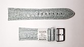 Ремешки для часов "Nagata" (размер 24мм) Серый, Кроко, пряж. Св.ник.