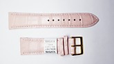 Ремешки для часов "Nagata" (размер 24мм) Св.розовый, Кроко, пряж. Золото