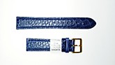 Ремешки для часов "Nagata" (размер 20мм) Т.синий, Кроко, пряж. Золото