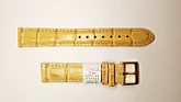 Ремешки для часов "Nagata" (размер 18мм) Бежевый, Кроко, пряж. Золото