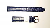 Ремешки для часов "Nagata" (размер 18мм) Т.синий, Кроко, пряж. Св.ник.