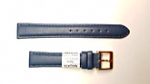 Ремешки для часов "Nagata" (размер 16мм) Т.синий, Гладкий, пряж. Золото