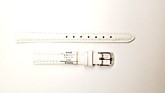 Ремешки для часов "Nagata" (размер 12мм) Белый, Гладкий, пряж. Св.ник.