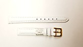 Ремешки для часов "Nagata" (размер 12мм) Белый, Гладкий, пряж. Золото