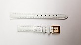 Ремешки для часов "Nagata" (размер 12мм) Белый, Кроко, пряж. Золото