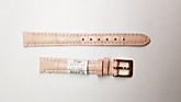 Ремешки для часов "Nagata" (размер 12мм) Св.розовый, Кроко, пряж. Золото