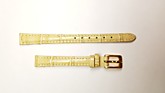 Ремешки для часов "Nagata" (размер 10мм) Бежевый, Кроко, пряж. Золото