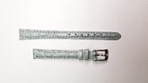 Ремешки для часов "Nagata" (размер 10мм) Серый, Кроко, пряж. Св.ник.