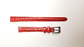 Ремешки для часов "Nagata" (размер 10мм) Красный, Кроко, пряж. Св.ник.