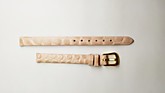 Ремешки для часов "Nagata" (размер 08мм) Св.розовый, Кроко, пряж. Золото