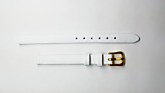 Ремешки для часов "Nagata" (размер 08мм) Белый, Гладкий, пряж. Золото