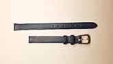 Ремешки для часов "Nagata" (размер 08мм) Т.синий, Гладкий, пряж. Св.ник.