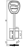 ГАРДИАН-2Н ПЛАСТИК (короткий, средний 85x17,7x22,4мм)(4,9мм) (GRD2DP / DV652)