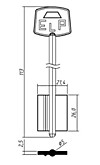 ЕЛП-4Н (длинный, широкий 113x26x21,4мм) (5мм) (ELP4D / DV280)